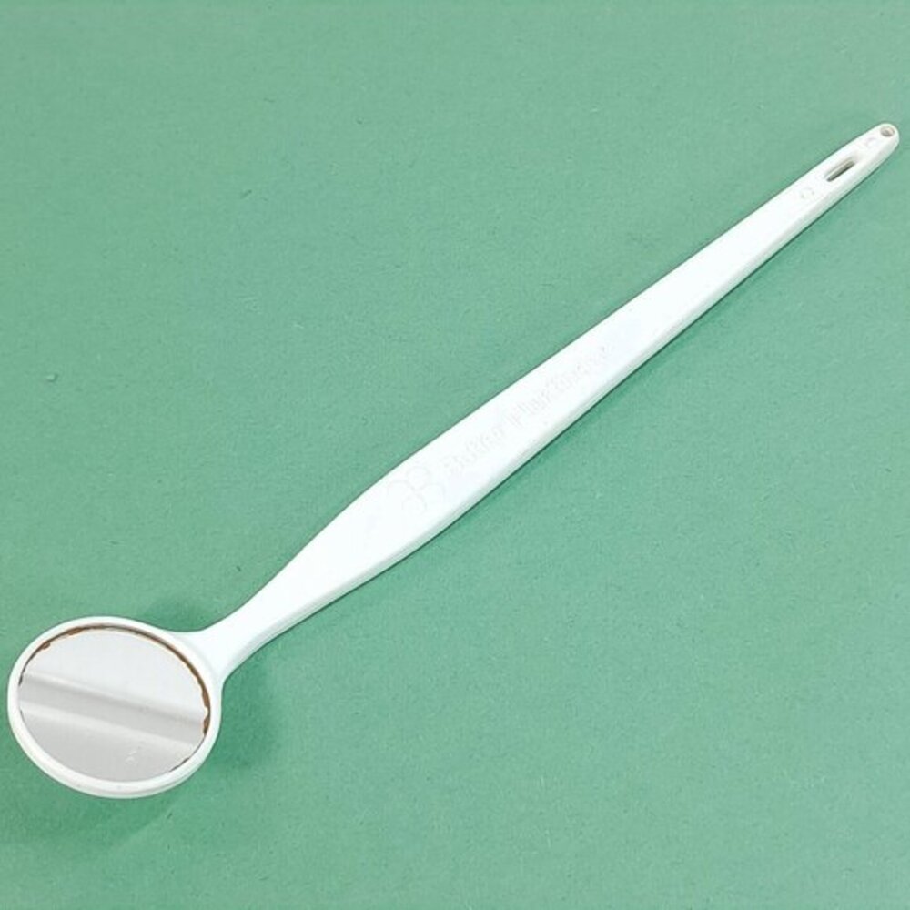 VINTAGE BUTLER PLAKFINDER DENTAL MIRROR TOOL plaque finder white MADE IN THE USA